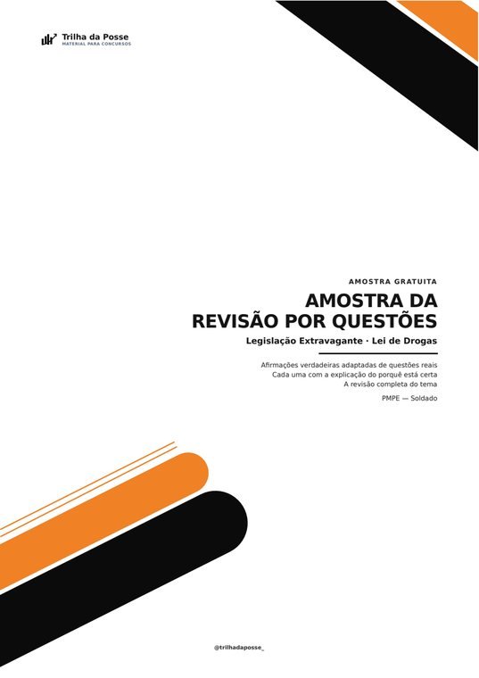 Capa da amostra da revisão por questões